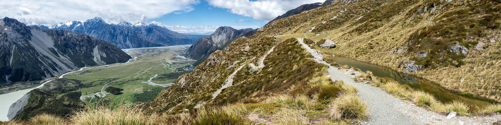 Sealy Tarns Track view, Aoraki, Mount Cook, New Zealand, NZ