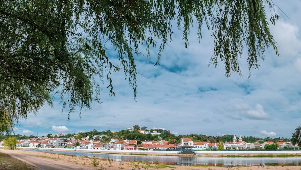 On the banks of the Sorraia River which flows into the Tagus River on the banks of the Sorraia River in Portugal, Ribatejo Region, Santarem, Coruche.