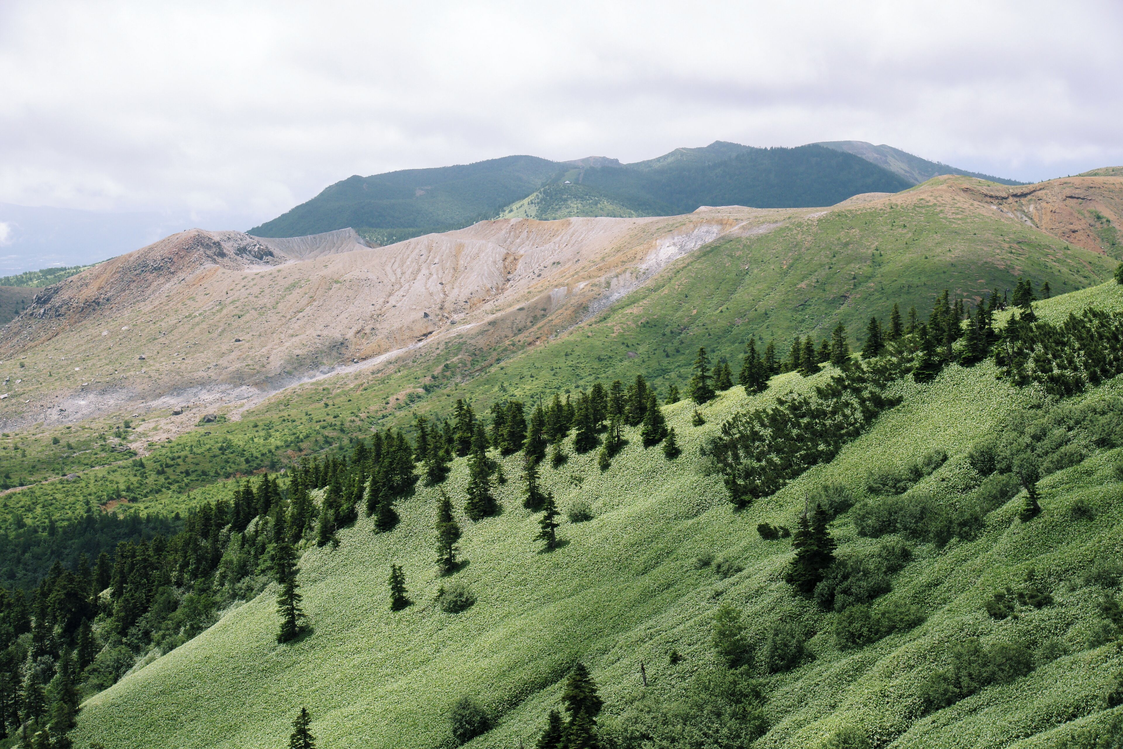 Mount Kusatsu-Shirane, view from Shibu-toge, Kuni, Gunma prefecture, Japan