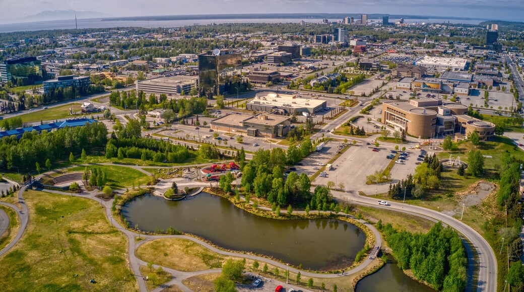 Aerial View of the Midtown Business District of Anchorage, Alaska