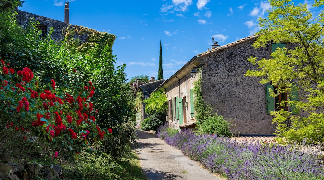 Soyans, medieval village in Drôme, southeastern France. The old village is dominated by the Romanesque church Saint-Marcel and the ruins of the castle.