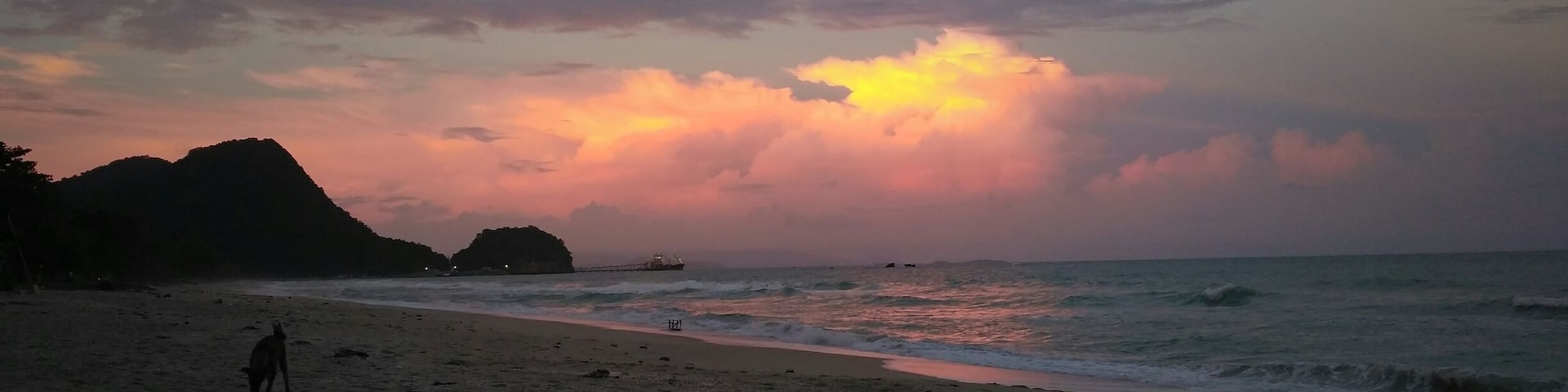 Rain stopped for a moment to allow for the beautiful sunset