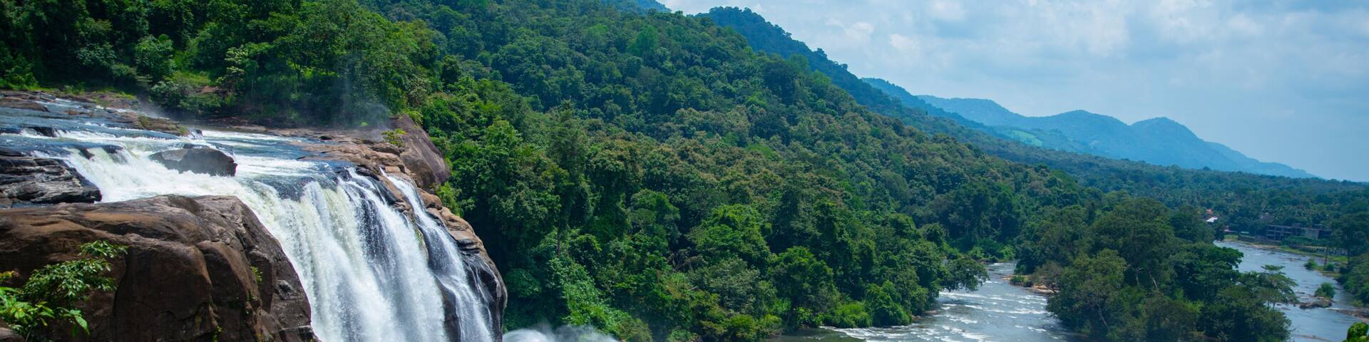 Athirapally waterfalls Kerala India, Beautiful waterfall Landscape photography Athirapally Kerala India, beautiful waterfall in rain forest