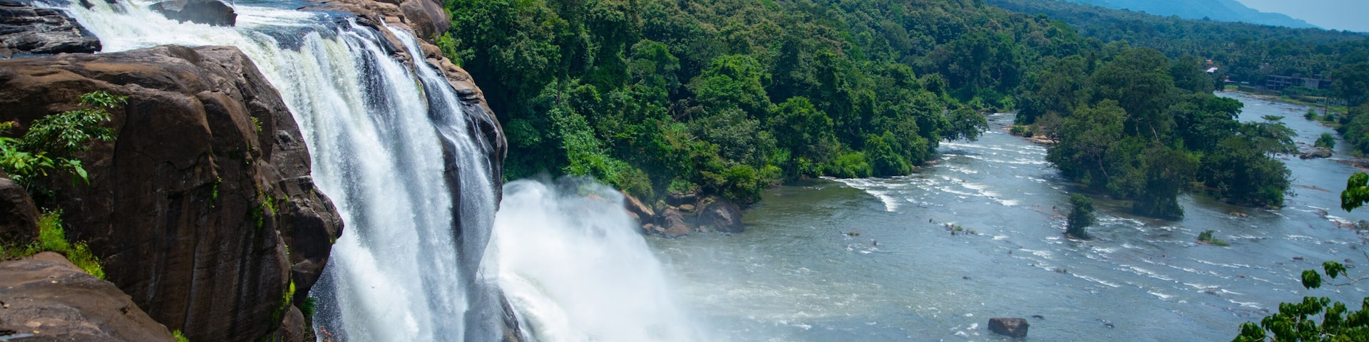 Athirapally waterfalls Kerala India, Beautiful waterfall Landscape photography Athirapally Kerala India, beautiful waterfall in rain forest