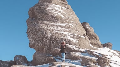 What does this rock in the Bucegi Mountains of Romania remind you of? Yup, that's right! The Egyptian Sphinx 😊
Every year, on November 28, hundreds of people meet at the Sphinx at sunset, when the gentle rays of sun go down forming a magical pyramid around the statue, which is believed to emit positive energy ✨
But this weirdly shaped rock is object of many other legends. Some say that the Egyptian and the Romanian Sphinxes are somehow linked by a tunnel of time and that the Egyptian were inspired by the shape of this rock. Some people claim that an ancient civilization carved this rock to represent some sort of supreme god. Others say that the Sphinx on top of Bucegi Mountains is evidence of the existence of an alien civilization that would have left behind several constructions, including this one 😊
I love to learn this kind of legends 😊 and you?
#nature #romania #bucegi