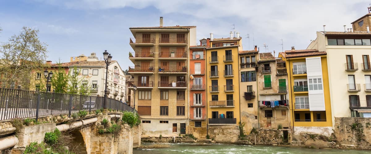 A river with buildings along its banks.