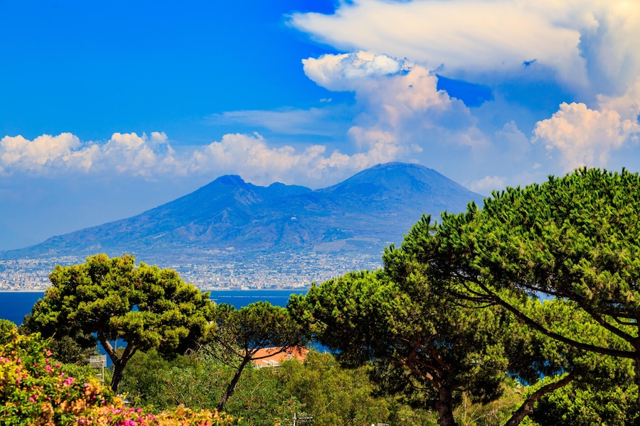 KFATKM View of Mount Vesuvius from Parco Virgiliano, Naples, Italy