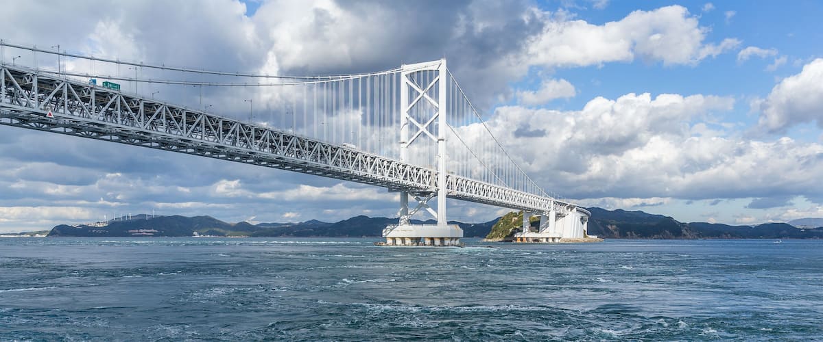 Onaruto Bridge and Whirlpool in Japan