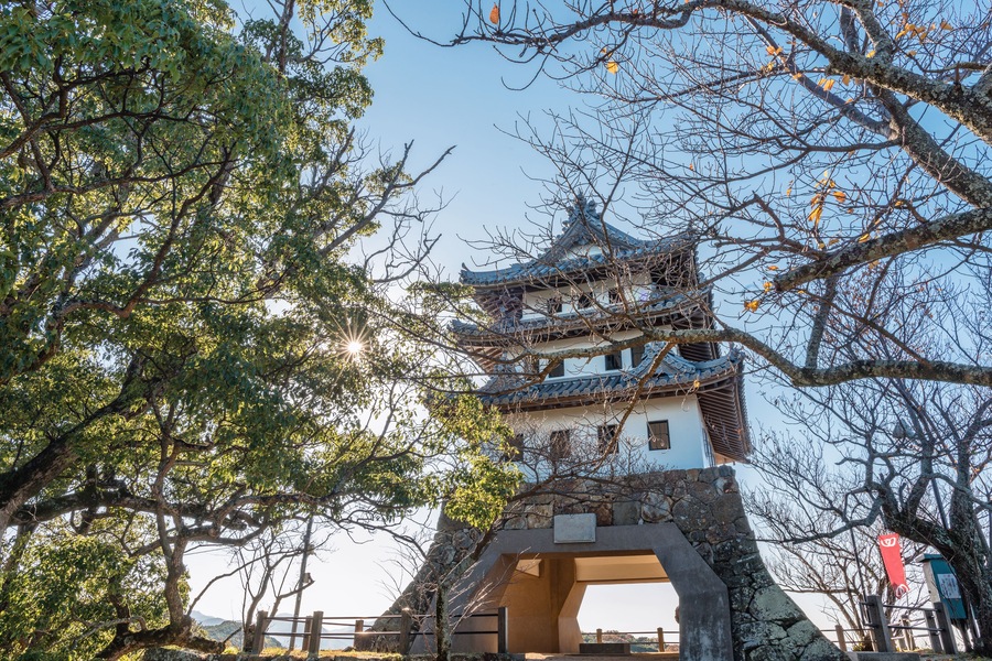 The castle tower of the Sumoto castle in Sumoto city, Japan; Shutterstock ID 1057128395; purchase_order: SF 06557000; job: ; client: ; other: