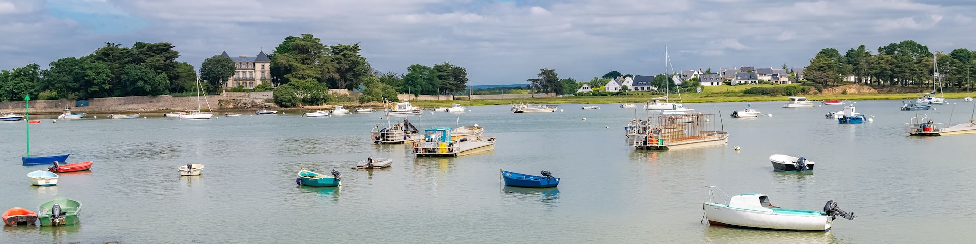 Saint-Armel in Brittany, beautiful seascape, with the passage from Sene to Rhuys peninsula
