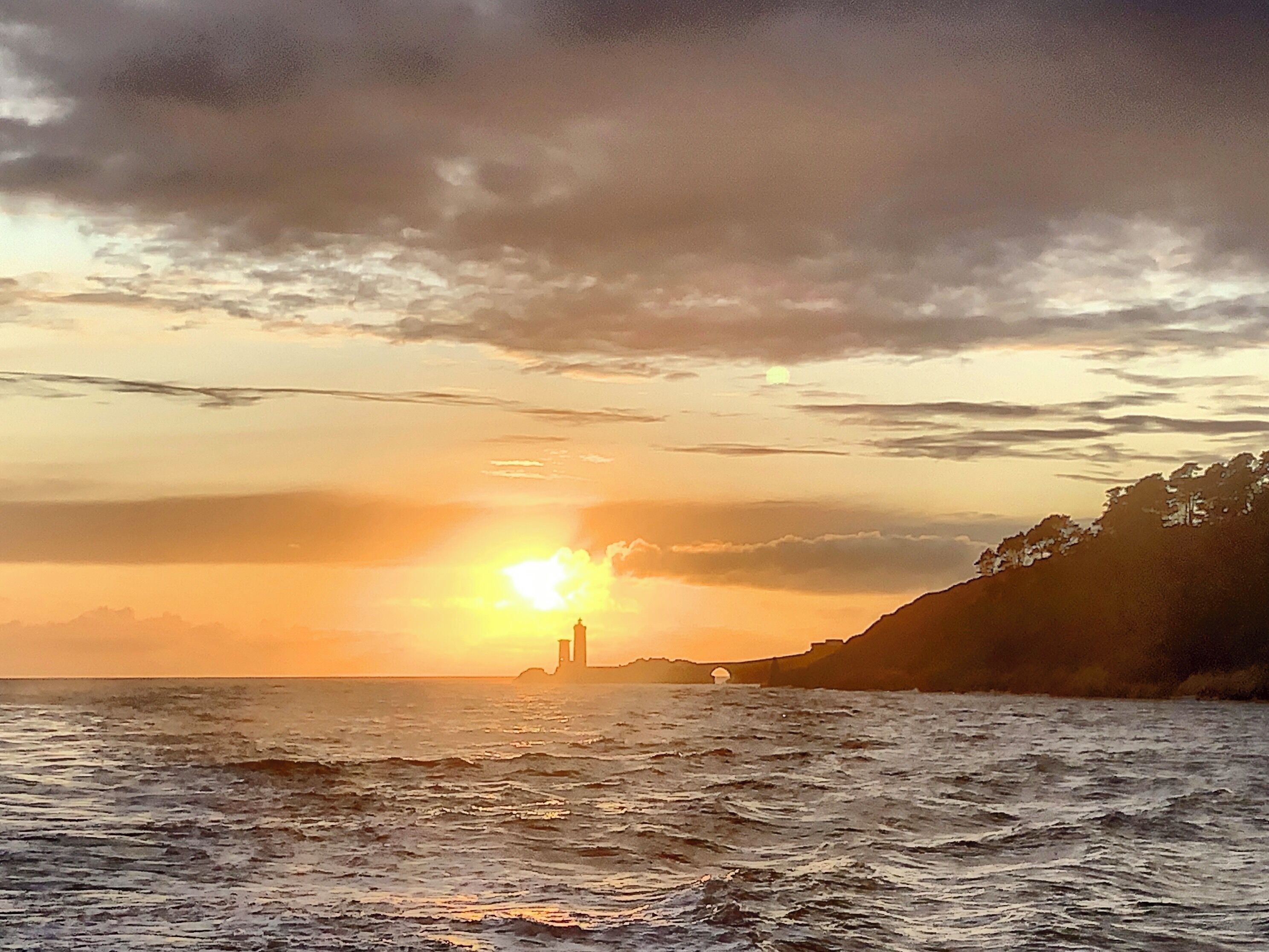 From Ouessant to Brest with the boat.