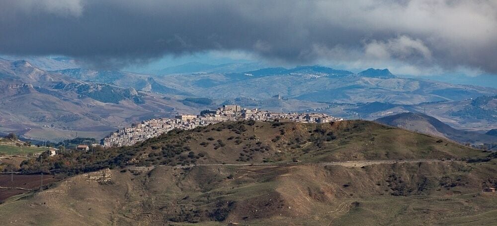 A view of a village from Petralia Soprana. Shot taken last November 2017.