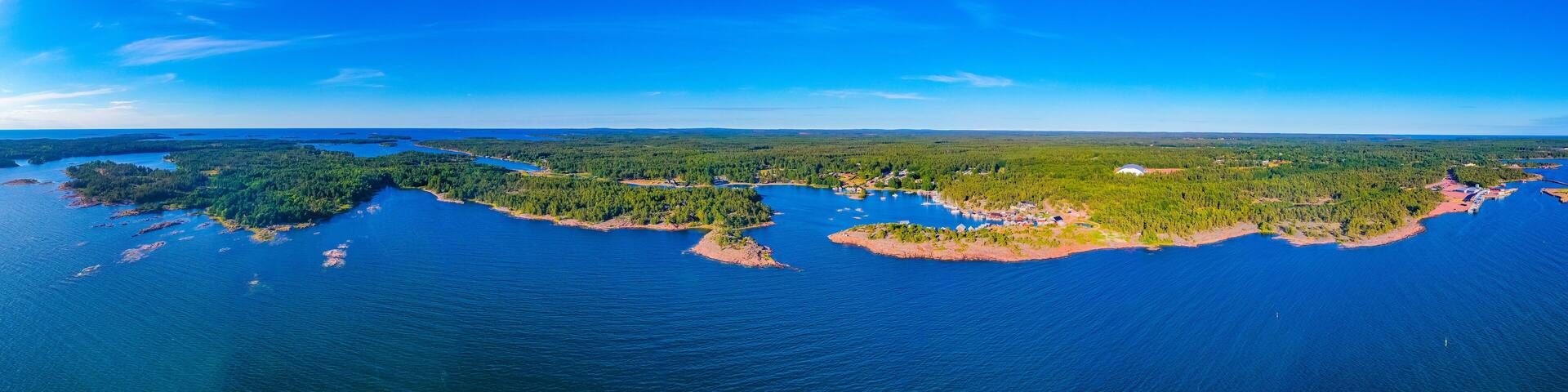 Panorama view of Käringsund situated at Aland islands in Finland