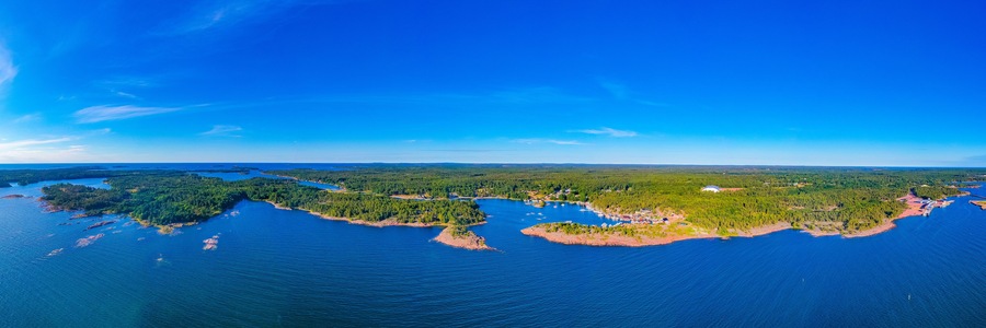 Panorama view of Käringsund situated at Aland islands in Finland