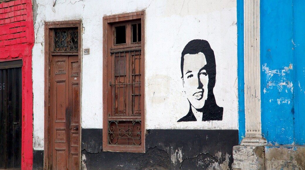 Punta Hermosa ofreciendo arte al aire libre, arquitectura patrimonial y una casa