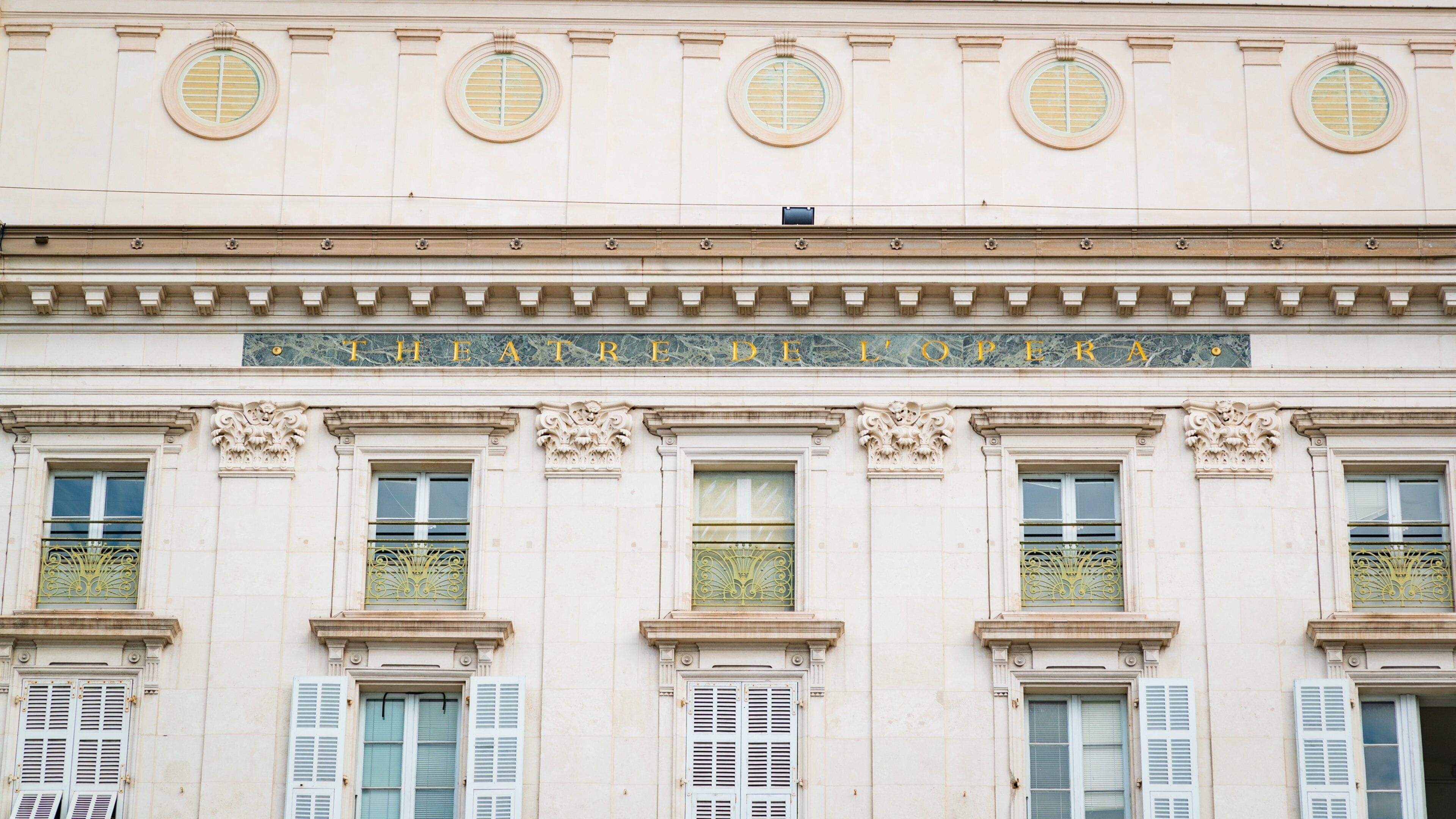 Nice Opera showing signage and heritage elements