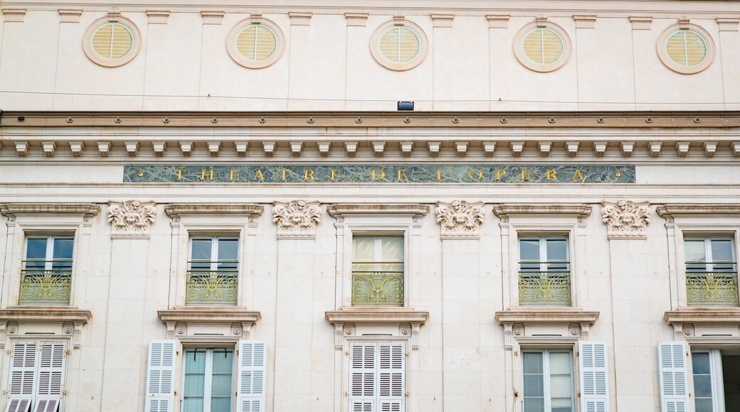 Nice Opera showing signage and heritage elements