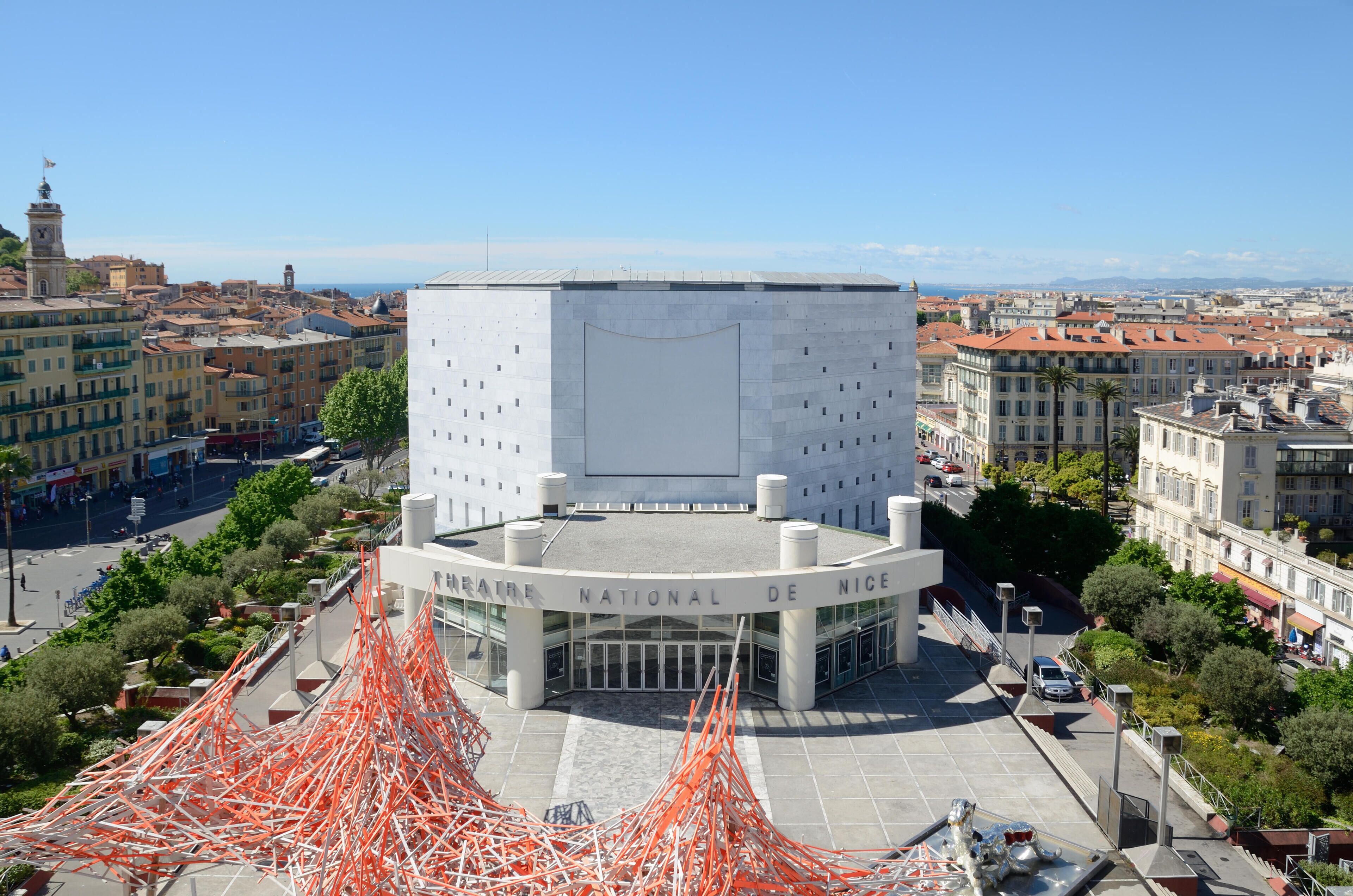 E6JCM5 National Theater Building from Roof Terrace of the Museum of Modern Art MAMAC Nice Alpes-Maritimes France