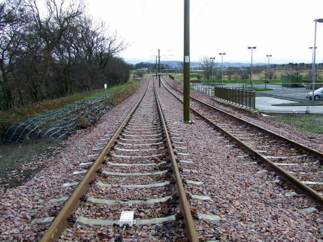 New tram line at Edinburgh Airport