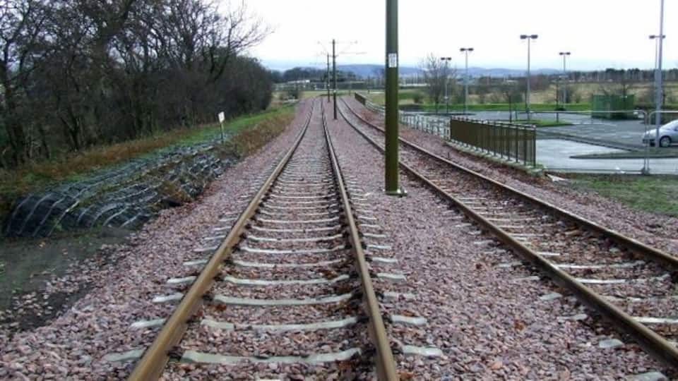 New tram line at Edinburgh Airport