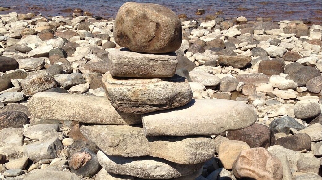 Inuksuk on Georgian Bay. I tried building one but mine collapsed. Oh well. It's harder than it looks.