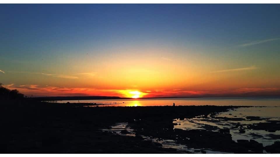 #goldenhour Amazing sunset tonight! I've waited patiently all winter long for camping season to begin. This is why I love it so much! #beach