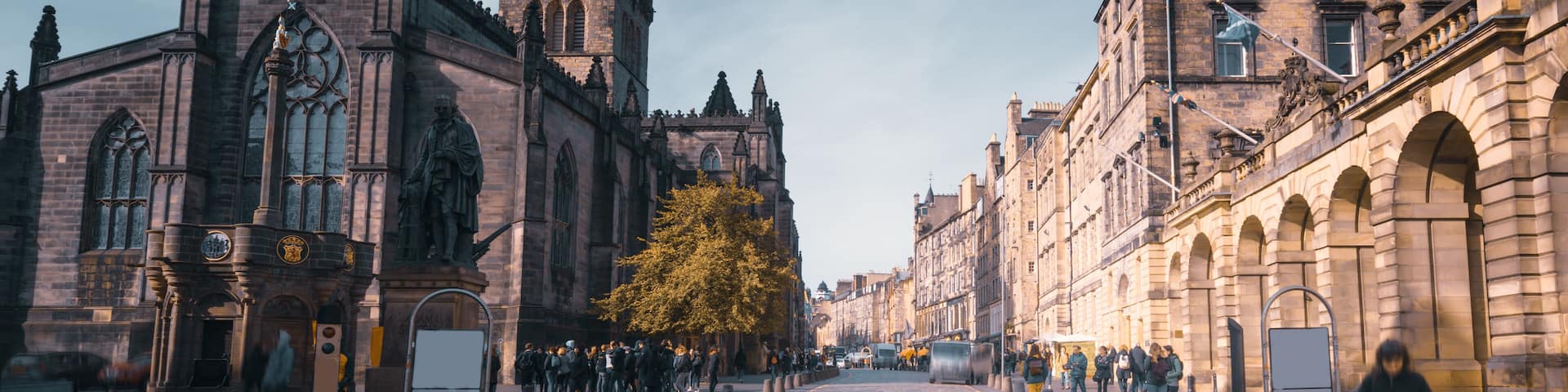 sunset time, Royal Mile, Edinburgh, Scotland