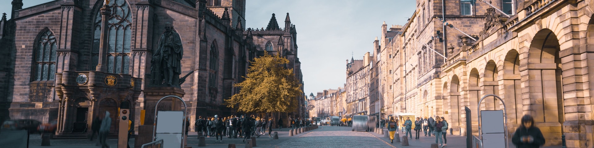 sunset time, Royal Mile, Edinburgh, Scotland