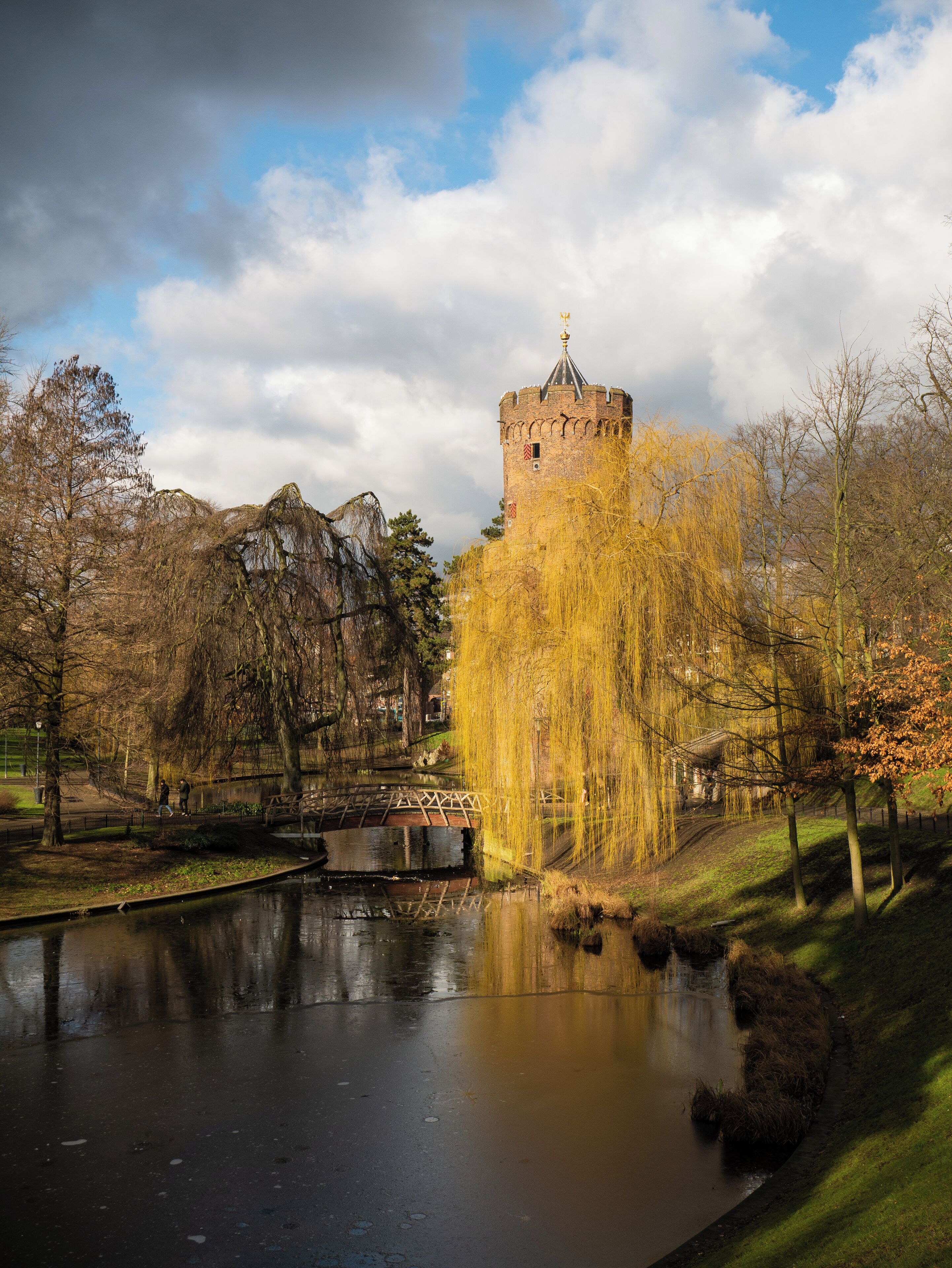 A ray of sunlight came through the clouds right as I took this picture. 