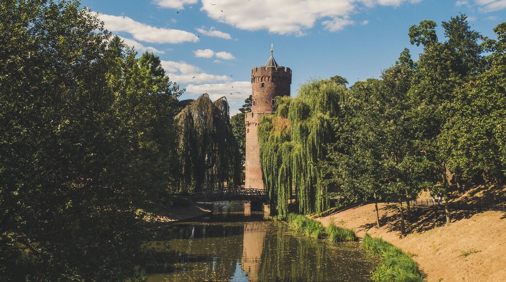 Medieval tower in a park in Nijmegen, Netherlands.