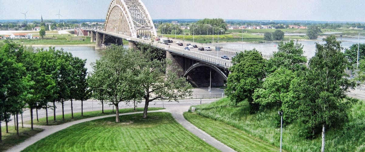 View overlooking the Waal Bridge in Nijmegen, Netherlands. #BVStrove