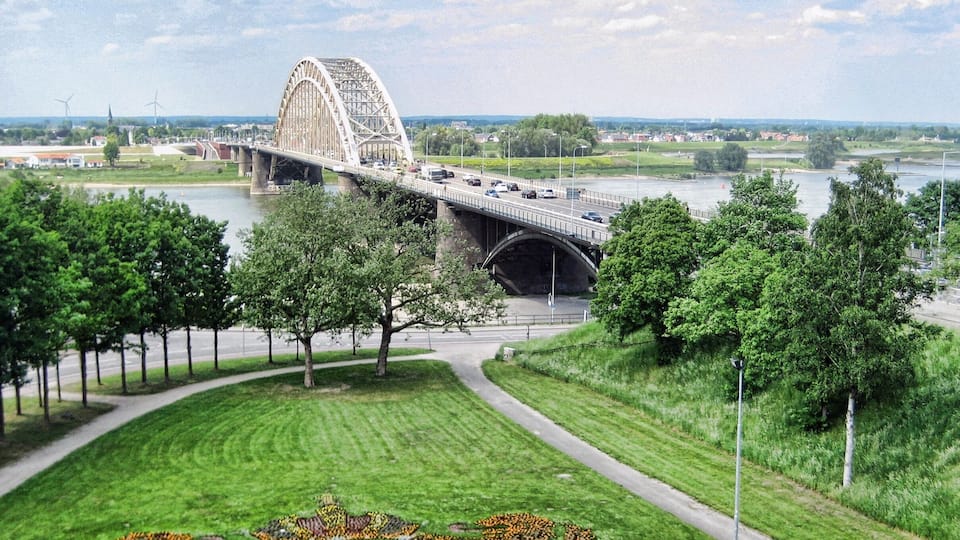 View overlooking the Waal Bridge in Nijmegen, Netherlands. #BVStrove