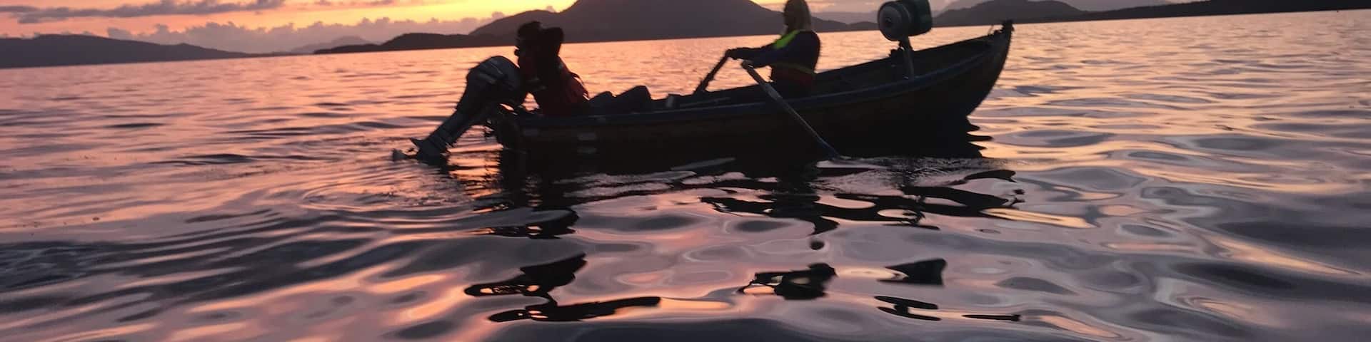 Paddling in Norway enjoying the beautiful evening sunset #adventurepacked
