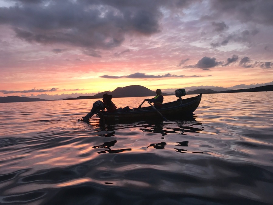 Paddling in Norway enjoying the beautiful evening sunset #adventurepacked