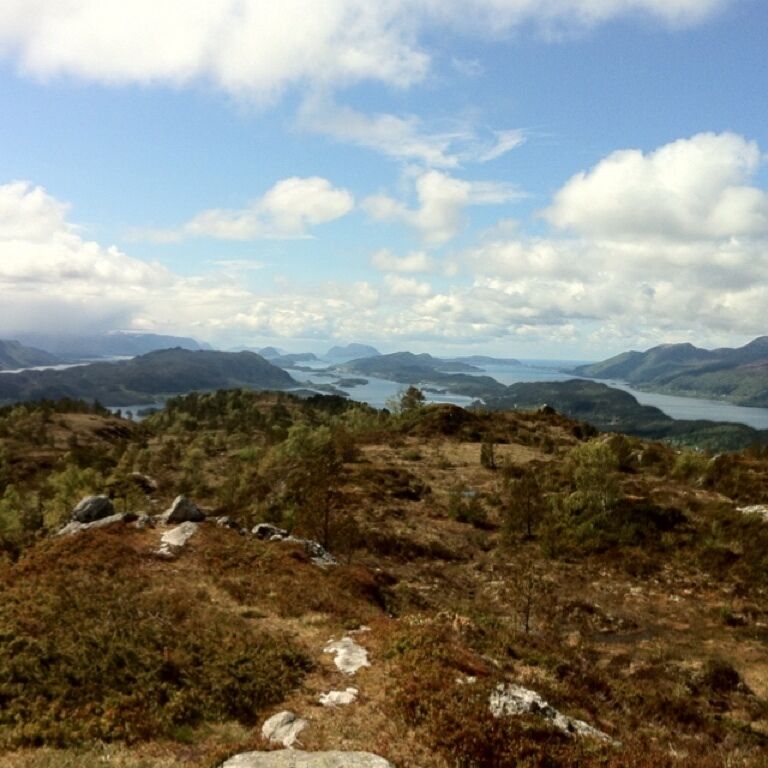 A long climb then a spectacular view looking west towards Alesund. #Perspectives