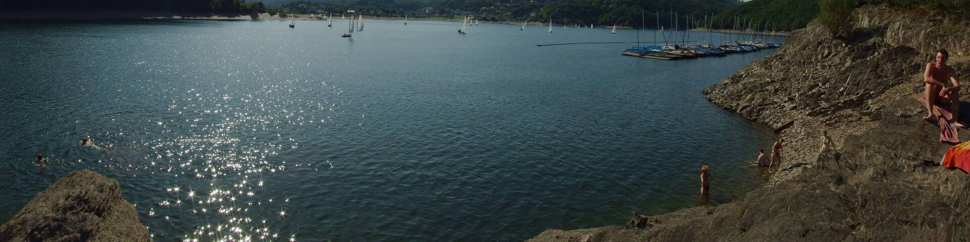Blick auf den Rurtalsee Richtung Westen