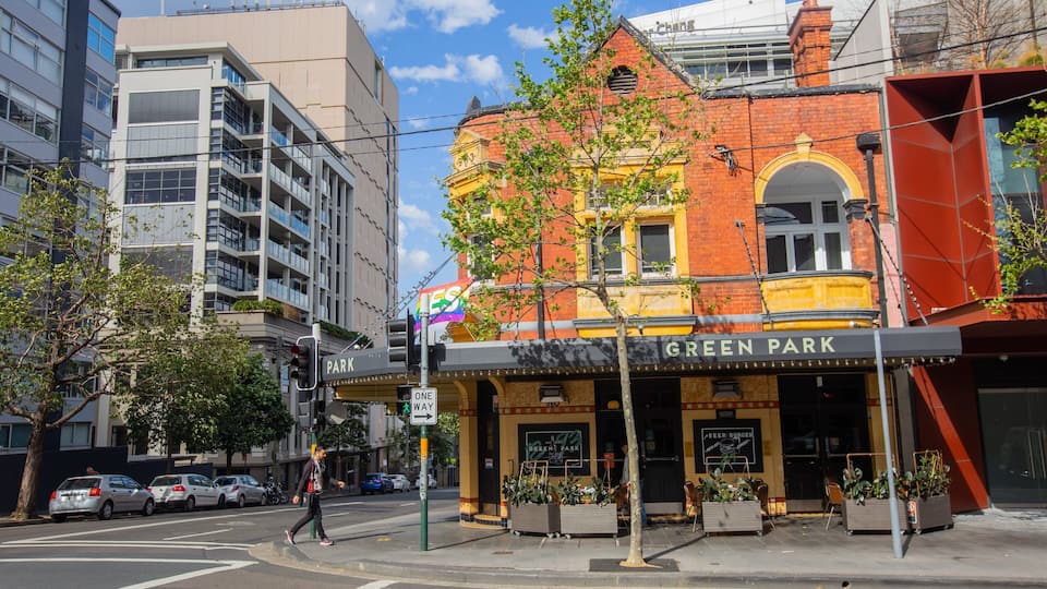 Darlinghurst showing street scenes and a city