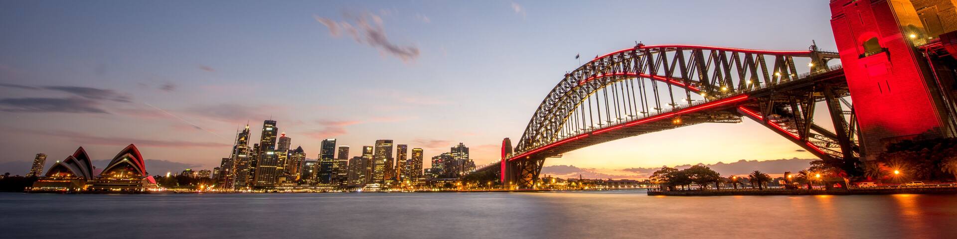 Sydney Harbour and Bridge Long Exposure Sunset