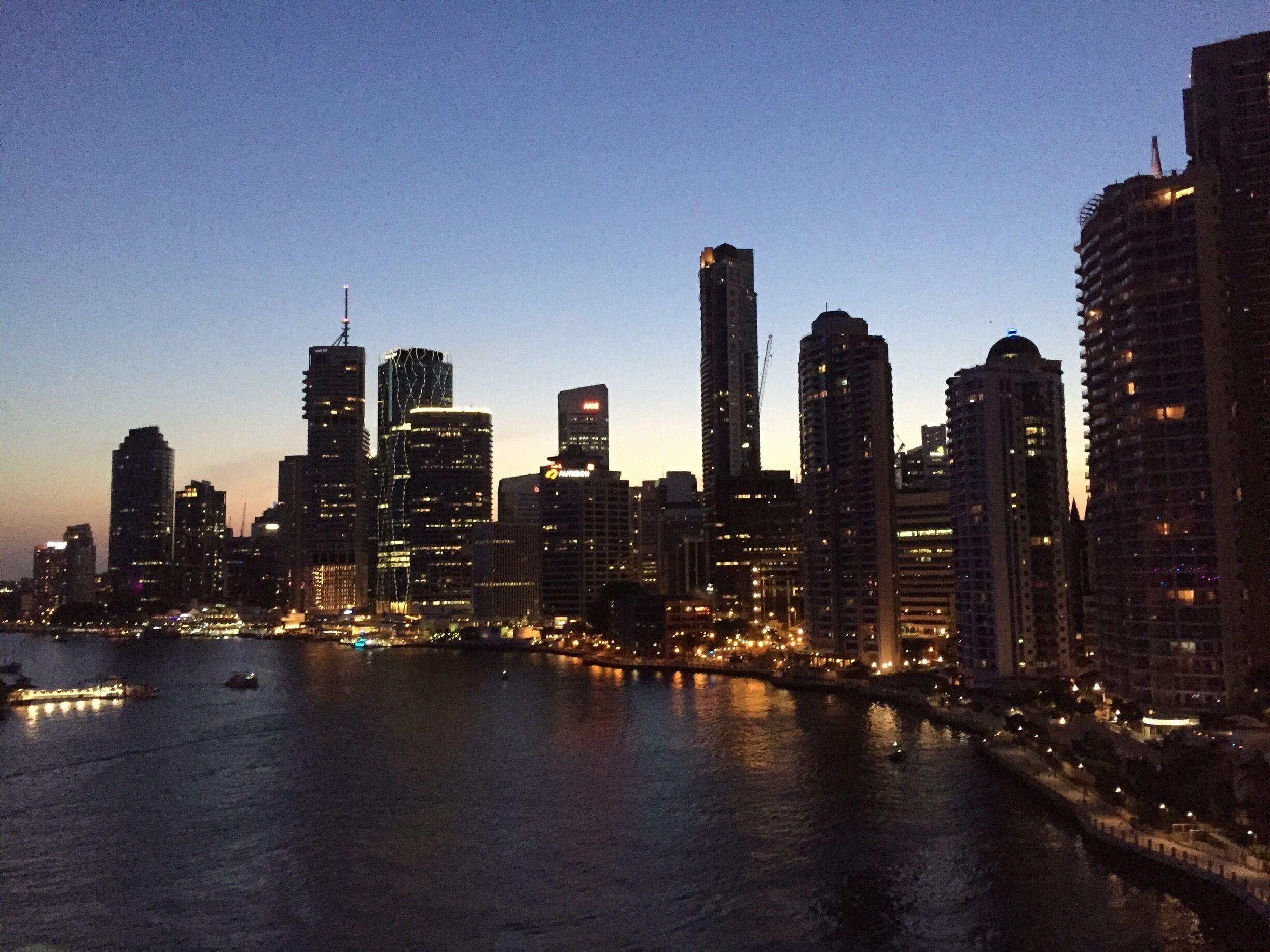Central Brisbane looks great at night. I took this shot while walking across Story Bridge.

#UrbanJungle