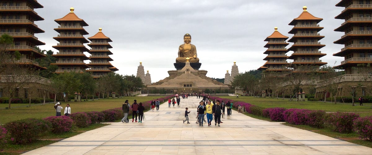 Main Buddha statue at Fo Guang Shan Buddha Memorial Center.