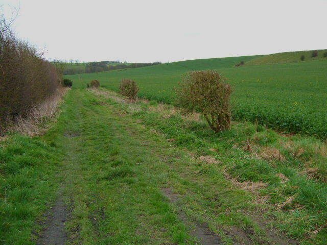 Horn Hill The path and track alongside Horn Hill.