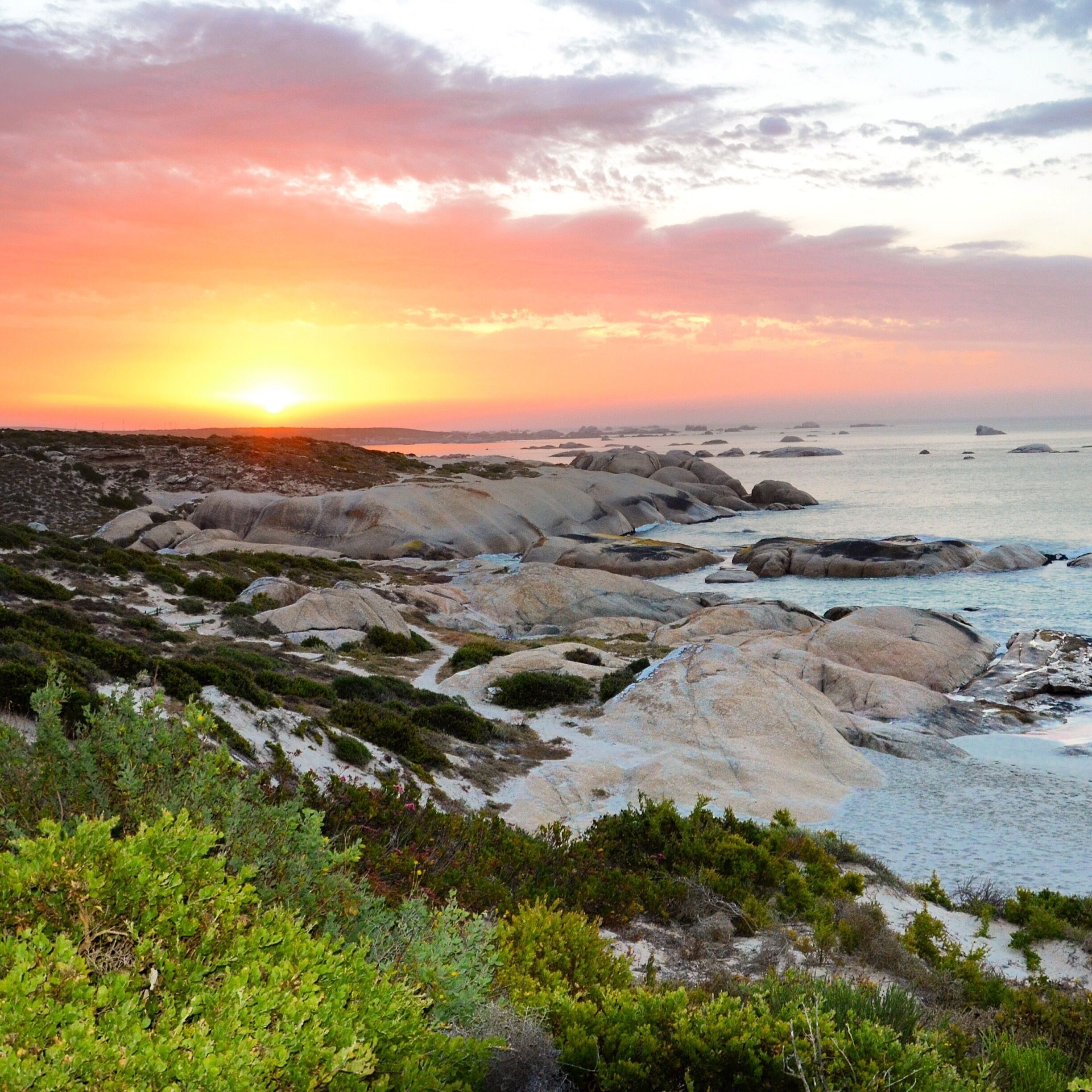 Amazing sunsets off the beach at Paternoster. This fishing village was one of the first places the Dutch explorers reached after the Atlantic storms - it is said they reached the sands and prayed to Our Father or Paternoster
