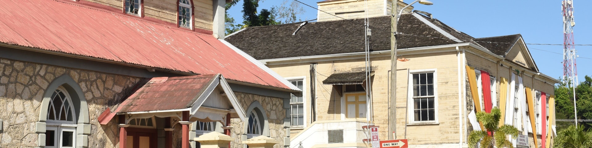 View at the Town hall of Lucea on Jamaica