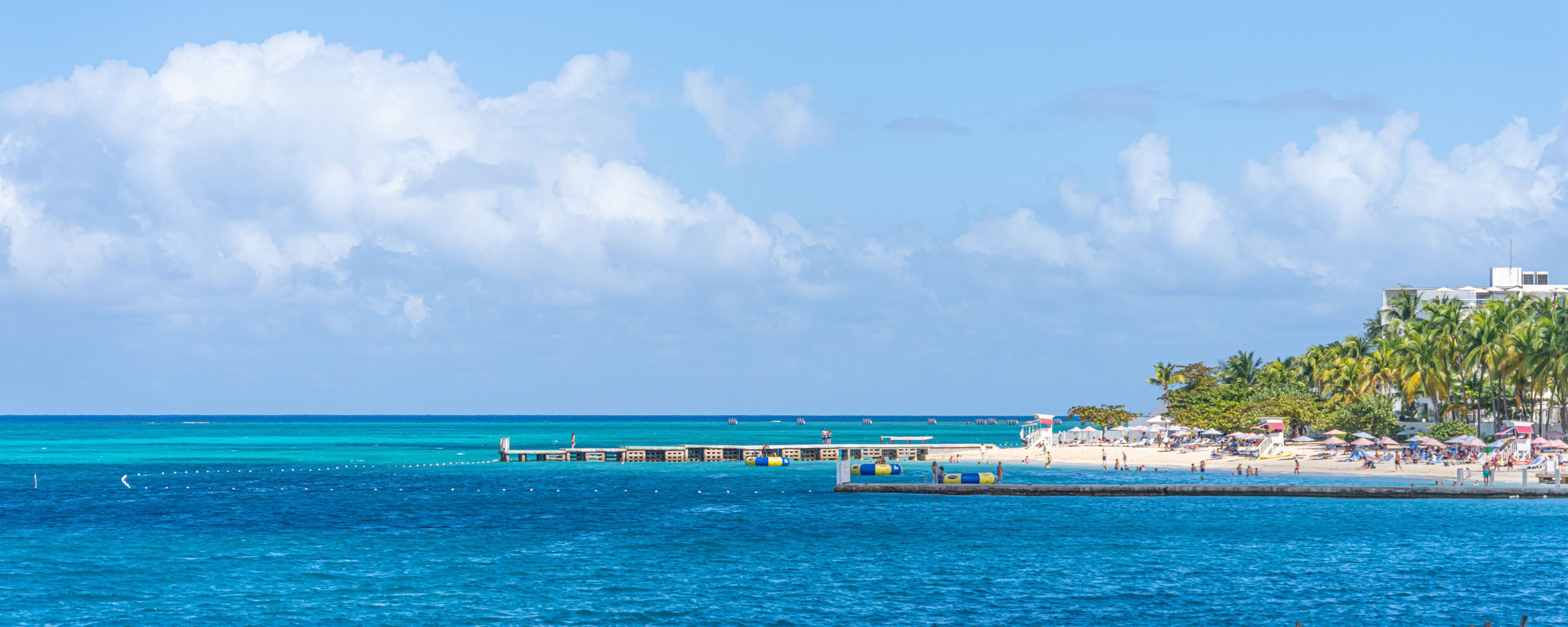 Panorama of Montego Bay Jamaica and the coast