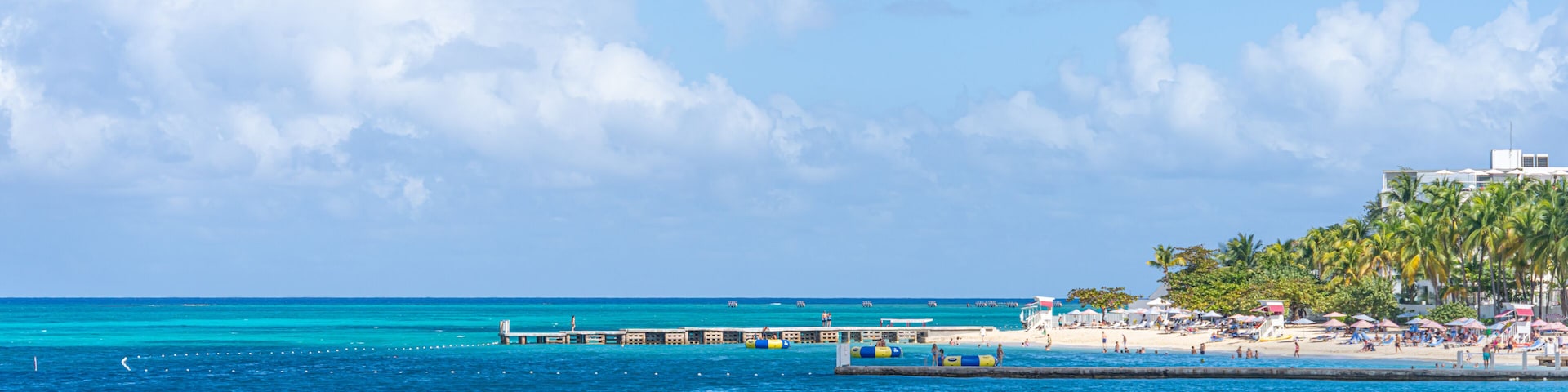 Panorama of Montego Bay Jamaica and the coast