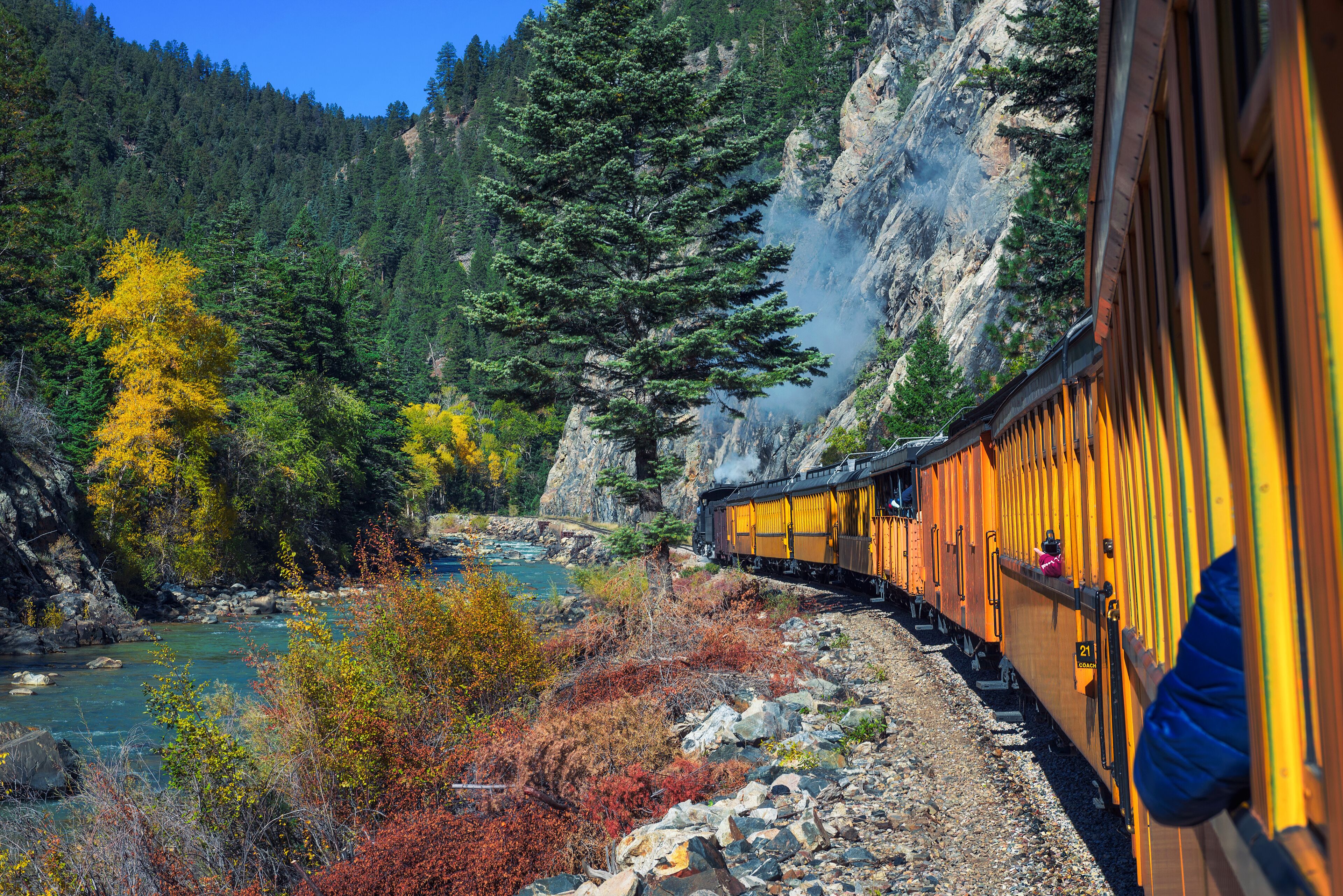 Historic steam engine train in Colorado, USA