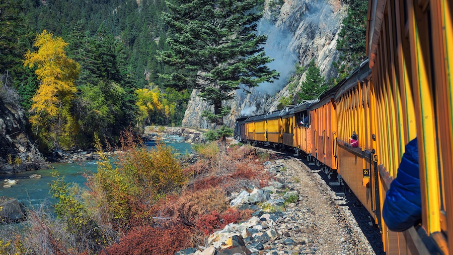 Historic steam engine train in Colorado, USA