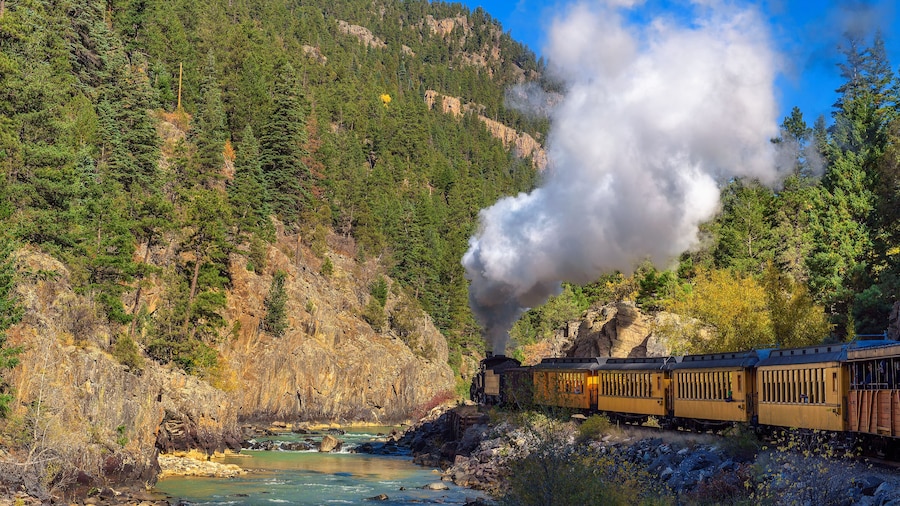 Historic steam engine train in Colorado, USA