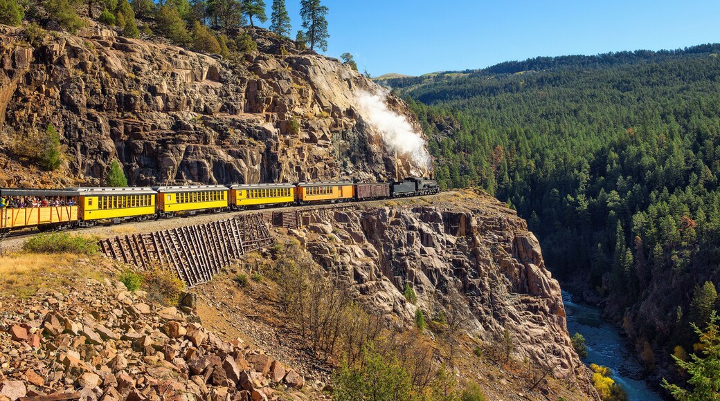 Historic steam engine train in Colorado, USA