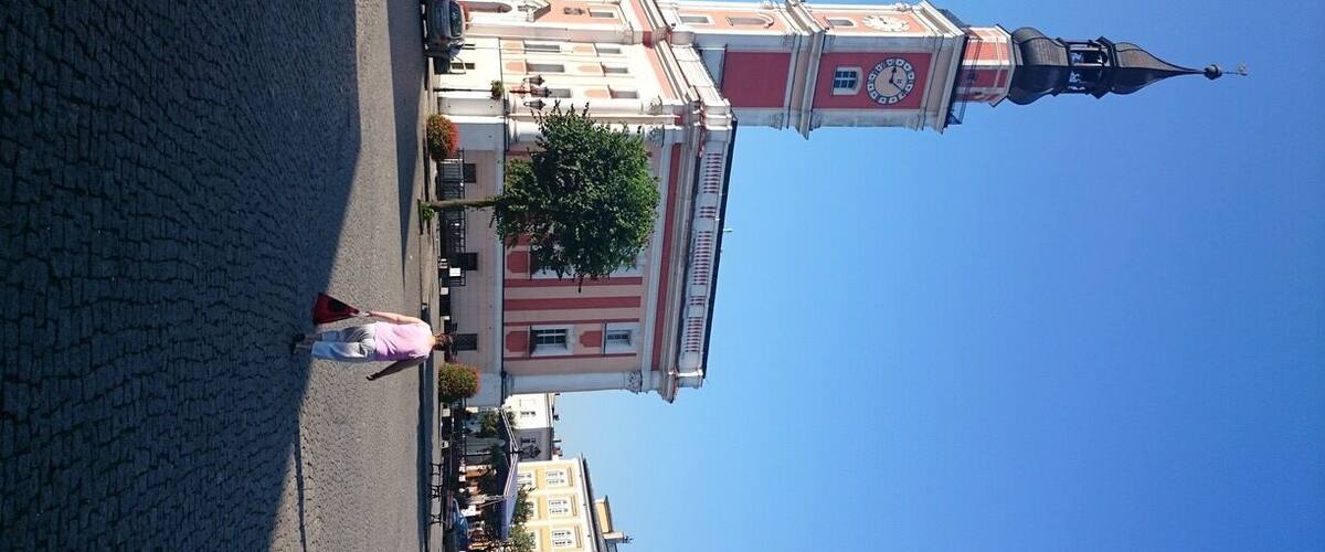 A nice church in the middle of the town square in Leszno, surrounded by amazing restaurants... And ice-cream!